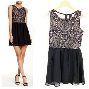Babydoll Whimsigoth Lace Bodice Top Mini Dress NWT medium